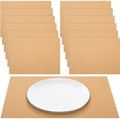 Fullhawl 60 Pcs Brown Paper Placemats, Disposable Rectangular Table Setting Mats by Fullhawl