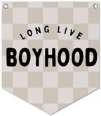Lacama Long Live Boyhood Banner Boys Room Decor, Boy Nursery Decor by Lacama