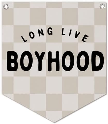 Lacama Long Live Boyhood Banner Boys Room Decor, Boy Nursery Decor by Lacama