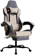 Gaming Chair with Footrest, High Back Gaming Chairs Leather Ergonomic Gamer by WOTSTA