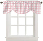 Christmas Blackout Tie Up Valance Curtains by VandarllinHomeKitchenDecor