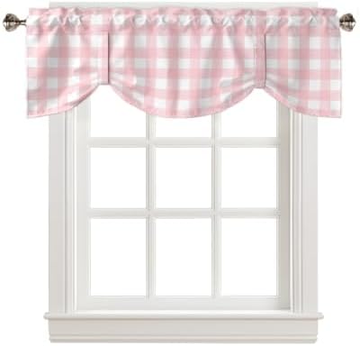 Christmas Blackout Tie Up Valance Curtains by VandarllinHomeKitchenDecor