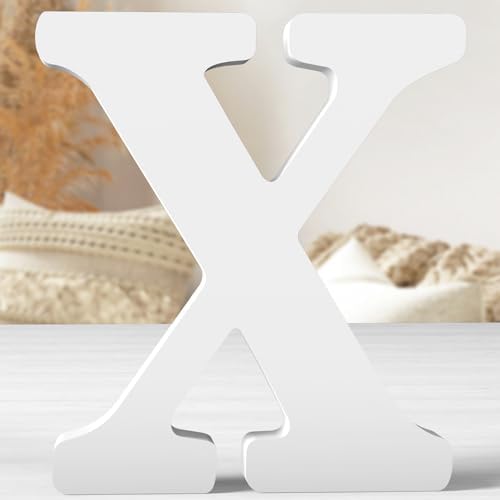 12 Inch White Wood Letters Unfinished Wood Letters by ZARUATU