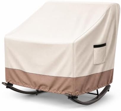 Outdoor Rocking Chair Cover, Heavy Duty Waterproof Papasan Chair Cover by Dipurman