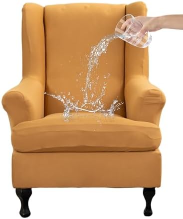 CRFATOP Wingback Chair Covers Wing Armchair Slipcovers by CRFATOP