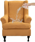 CRFATOP Wingback Chair Covers Wing Armchair Slipcovers by CRFATOP