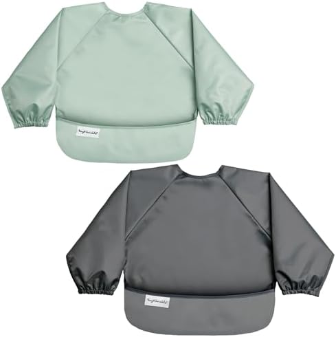 Tiny Twinkle Long Sleeve Bib for Babies & Toddlers | 2-Pack Waterproof Smock by TinyTwinkle