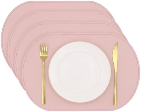Silicone Placemat Set of 4, Heat Resistant Placemats by yuuzue