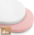 2-Pack Baby Bassinet Sheets Girl, 33x17 Bedside Sheets by KeaBabies