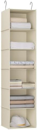 Hanging Closet Organizer 6-Shelf, Oxford Fabric Wardrobe Storage by DonYeco