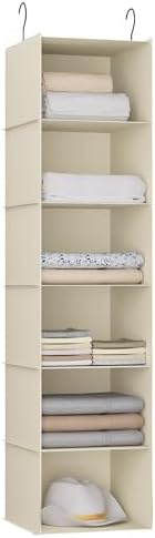 Hanging Closet Organizer 6-Shelf, Oxford Fabric Wardrobe Storage by DonYeco