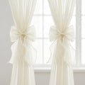 2 Pack French Lace Bow Curtain Tiebacks by GAJILON