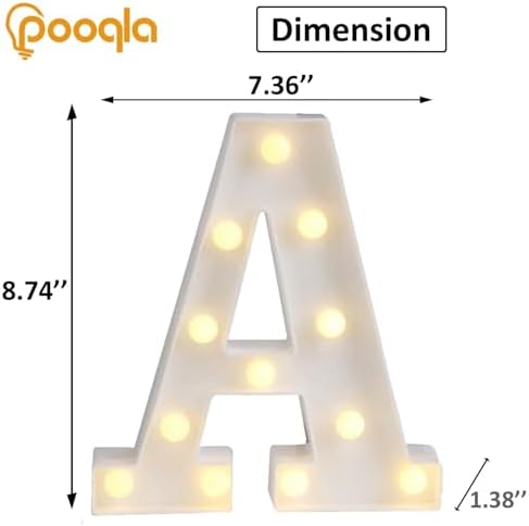 Pooqla LED Marquee Letter Lights Sign, Light Up Alphabet Letter - Image 4