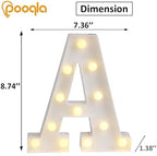 Pooqla LED Marquee Letter Lights, Warm White and Cool White Decorative Lighted - Image 5