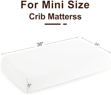NTBAY Mini Crib Muslin Fitted Sheets, 2 Pack, 24 x 38 - Image 6