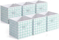 Yalikop 6 Pcs Green Gingham Cube Storage Bins, 11 Inch Fabric Checkered by Yalikop