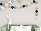 Boho Pom-Pom Felt Garland Sage Green - Image 5