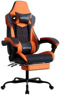 Gaming Chair with Footrest, High Back Gaming Chairs PVC Leather Ergonomic Gamer by WOTSTA