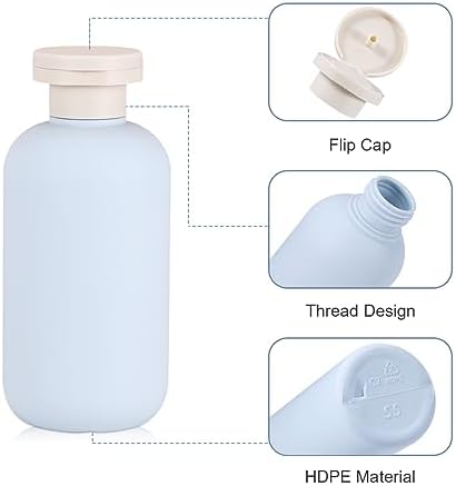 6.8 oz Plastic Travel Shampoo Bottles, Refillable Flip Cap Squeeze Bottles - Image 3
