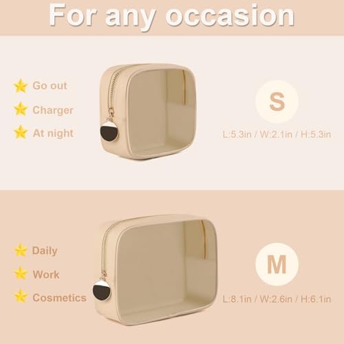 YOPCDJ 2PCS Clear Makeup Bag Set, Waterproof TPU Purse Organizer Pouches - Image 3