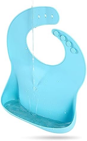 Eascrozn Silicone Bibs for Babies Toddler Set of 3, BPA Free - Image 3