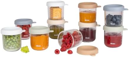 BEABA 10 Pack Glass Baby Food Jars by BEABAUSA