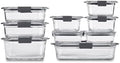 Rubbermaid Brilliance Glass Food Storage Containers, Leak-Proof by Rubbermaid