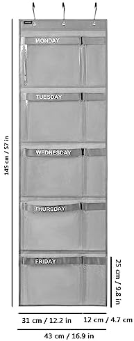 Weekly Kids Clothes Organizer Day of Week School Clothing Storage Monday to - Image 6