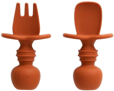 Bumkins Baby Utensils Set, Chewtensils Silicone Spoons by Bumkins