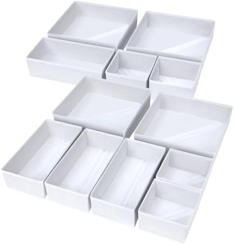 DIMJ Drawer Organizer Clothes, 12 Pack Fabric Closet Organizers and Storage by DiMJ