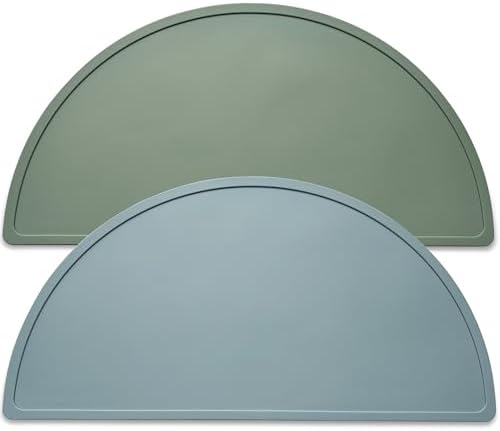 Silicone Placemats for Babies, Toddlers & Kids, BPA-Free Non-Slip Baby Table by Mubobiee