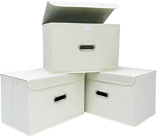 Linen Fabric Foldable Collapsible Storage Cube Bin Organizer Basket Fabric by SEVENDOME