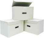 Linen Fabric Foldable Collapsible Storage Cube Bin Organizer Basket Fabric by SEVENDOME