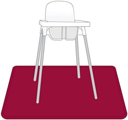 BapronBaby Minimalist Cranberry Waterproof Splash Mat Catch All Floor Cover - Image 3