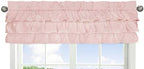 Sweet Jojo Designs Solid Color Blush Pink Shabby Chic Ruffle Window Treatment by SweetJojoDesigns