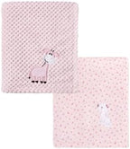 CREVENT 2Pcs 30''X40'' Cute Cozy Fluffy Warm Baby Blankets by CREVENT