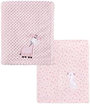 CREVENT 2Pcs 30''X40'' Cute Cozy Fluffy Warm Baby Blankets by CREVENT