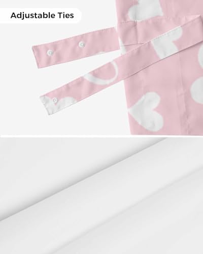 Pink Valentine's Day Blackout Tie Up Valance Curtains - Image 7