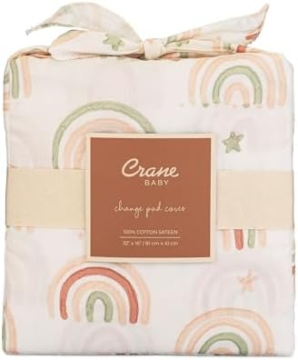 Crane Baby Quilted Changing Pad Cover, 100% Cotton Sateen, 16 X 32, Secure - Image 7