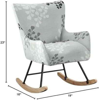 Nursery Rocking Chair Cover Stretchable Glider Chairs Cover Slipcovers Printed - Image 3