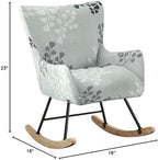 Nursery Rocking Chair Cover Stretchable Glider Chairs Cover Slipcovers Printed - Image 3