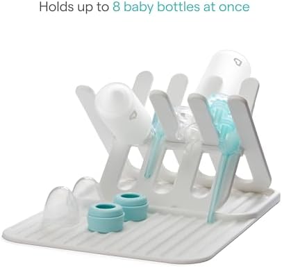 Munchkin Bottle Drying Rack and Mat, Holds 8 Bottles, Pump Parts, & Accessories - Image 3