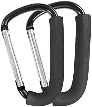Stroller Hooks, 6.3" Large Stroller Clip, 2 Pack Stroller Hooks by DF+DUALFERV