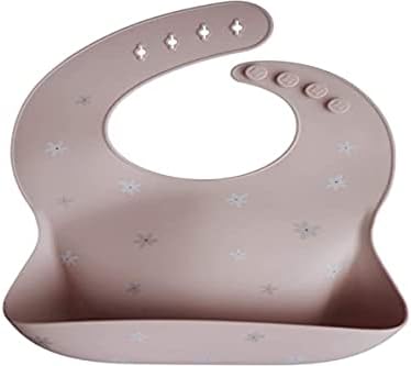 mushie Silicone Baby Bib | Adjustable Fit Waterproof Bibs - Image 4