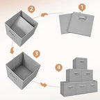 STORAGE MANIAC Storage Cubes, 11 Inch 8 Pack Collapsible Fabric Shelf Bins - Image 5