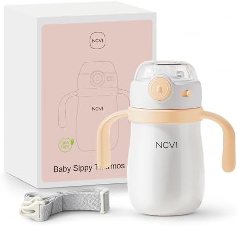 NCVI Kids Stainless Steel Straw Cup, Insulated Spill-Proof by NCVI