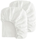 NTBAY Mini Crib Muslin Fitted Sheets, 2 Pack, 24 x 38 by NTBAY