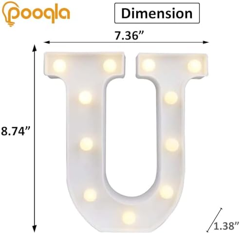 Pooqla LED Marquee Letter Lights Sign, Light Up Alphabet Letter - Image 4