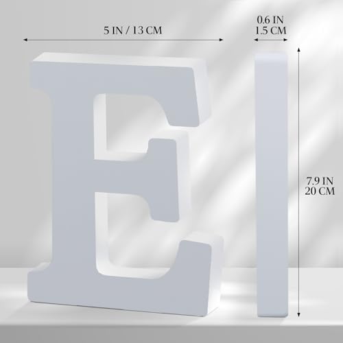 White Wooden Letters 8 Inch for Wall Decor, Large Unfinished Wood Letters for - Image 2