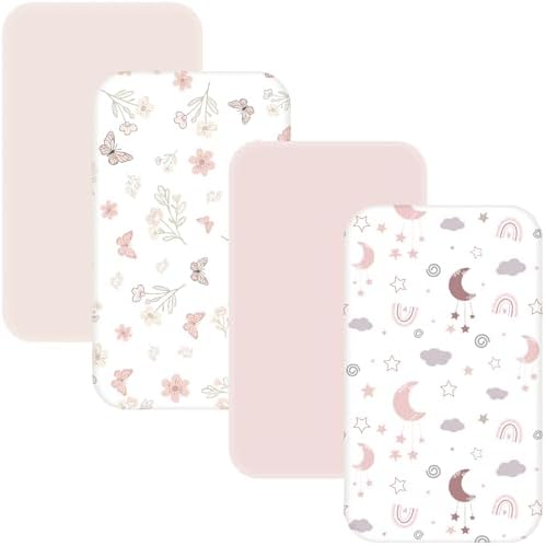 4 Pack Bedside Bassinet Sheets by NacoMoco